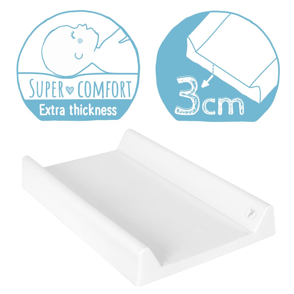 CEBA BABY Podložka prebaľovacia 2-hranná s pevnou doskou (50x70) Comfort Caro Grey